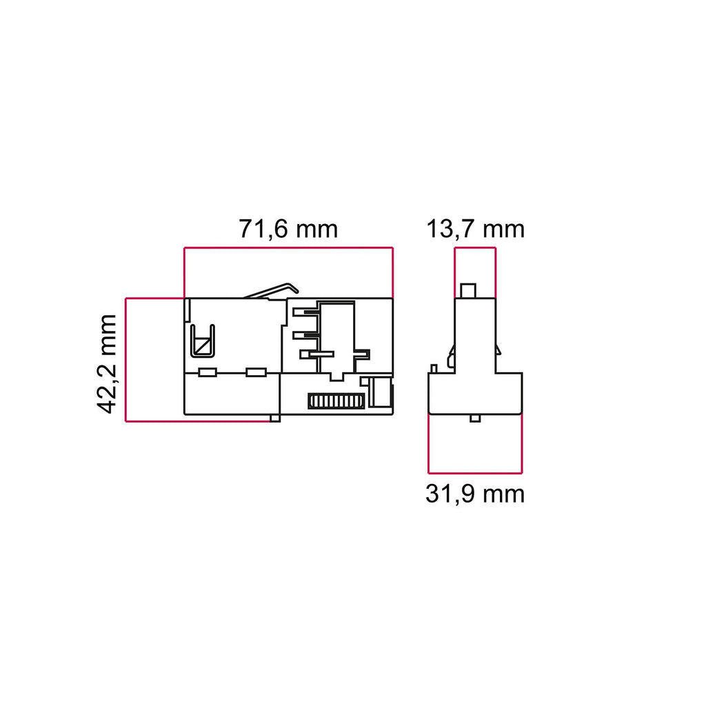 Schwarzer Stucchi-Adapter für Dreiphasen-Schiene – für Pendelleuchten – Ansicht 4