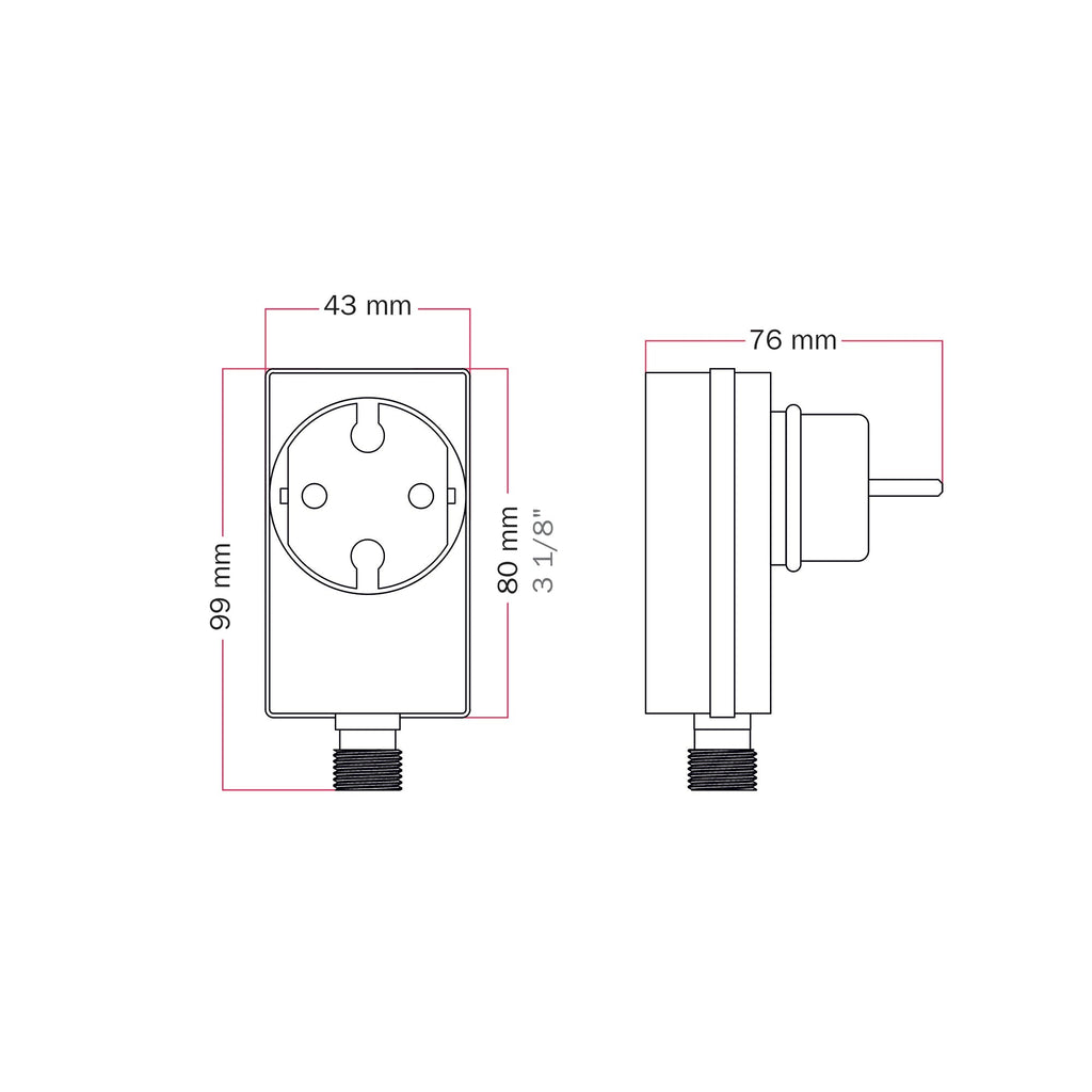 Netzteil mit Franco/Schuko-Stecker für bis zu 12 Lichtpunkte - Marina – Ansicht 4