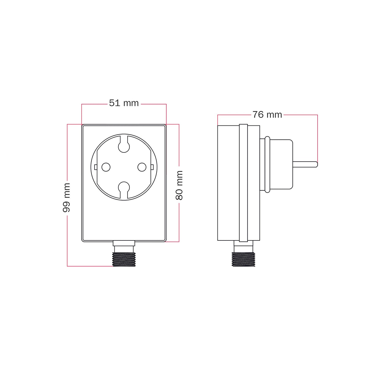 Netzteil mit Franco/Schuko-Stecker für bis zu 24 Lichtpunkte - Marina – Ansicht 4