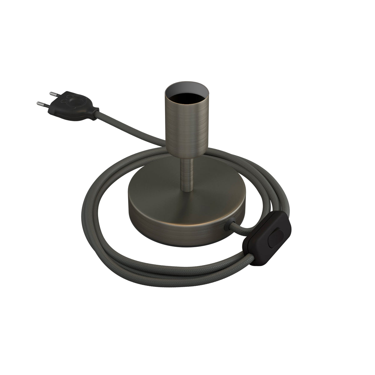 Tischlampe Alzaluce aus Metall – Mattes Titan