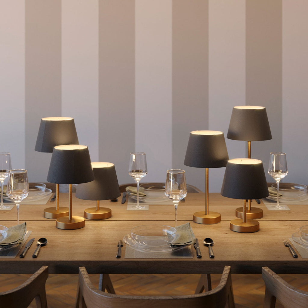 Lampenerhöhung für Lampenschirm – Tischlampe aus Metall – Matt-Bronze – Ansicht 2