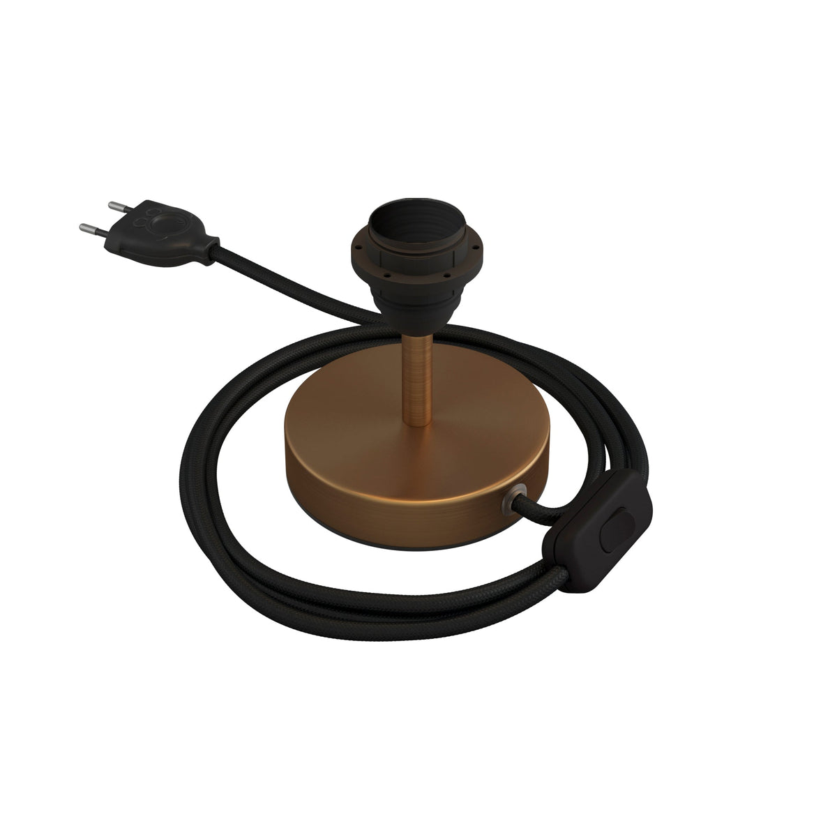 Lampenerhöhung für Lampenschirm – Tischlampe aus Metall – Matt-Bronze