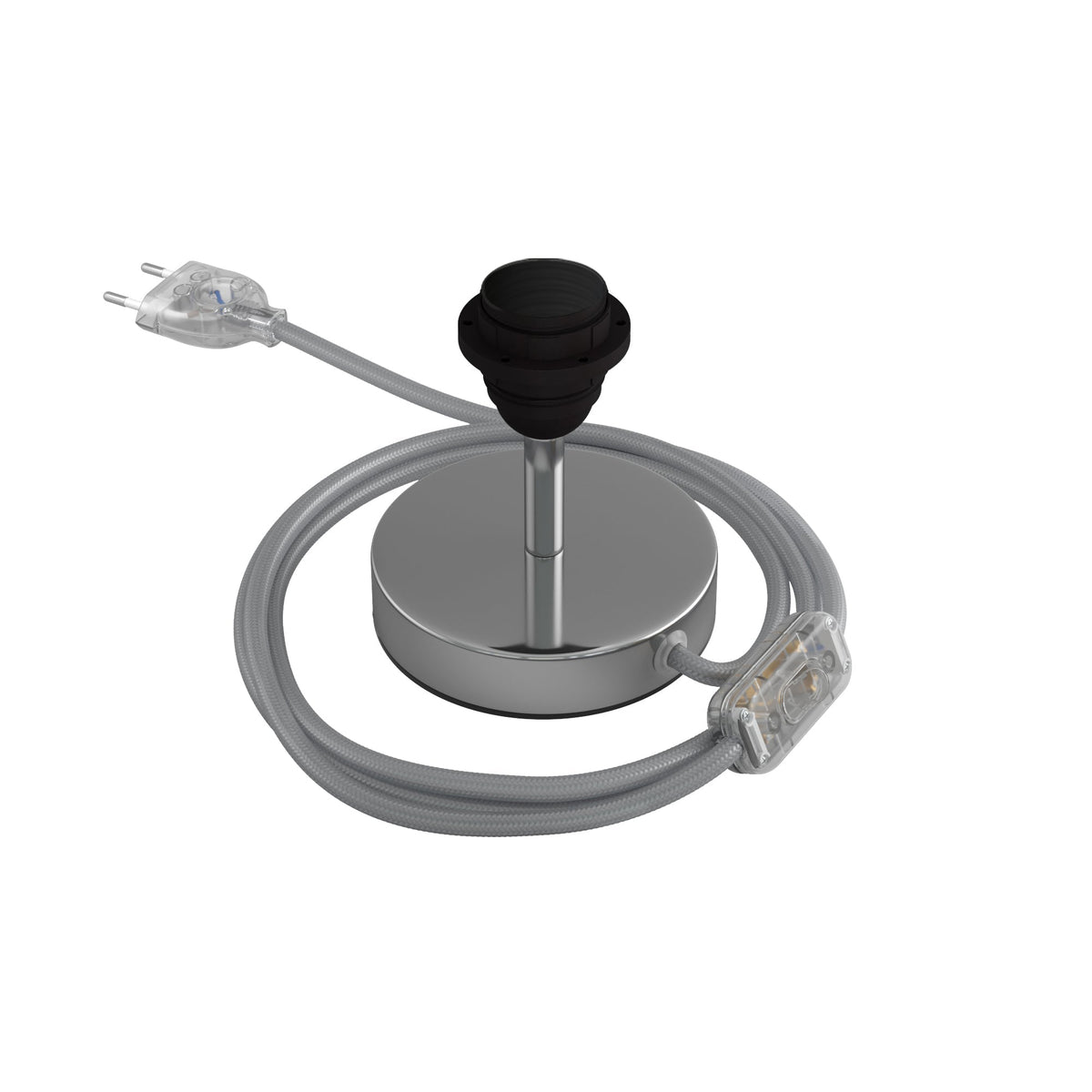 Lampenheber für Lampenschirm – Tischlampe aus Metall – Chrom