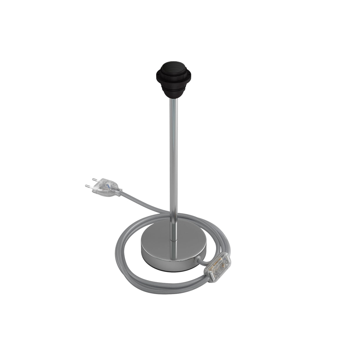 Lampenheber für Lampenschirm – Tischlampe aus Metall – Chrom – Ansicht 9