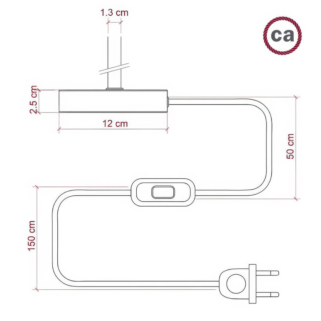Lampenfuß für Lampenschirm – Tischleuchte aus Metall – Satiniertes Kupfer – Ansicht 4