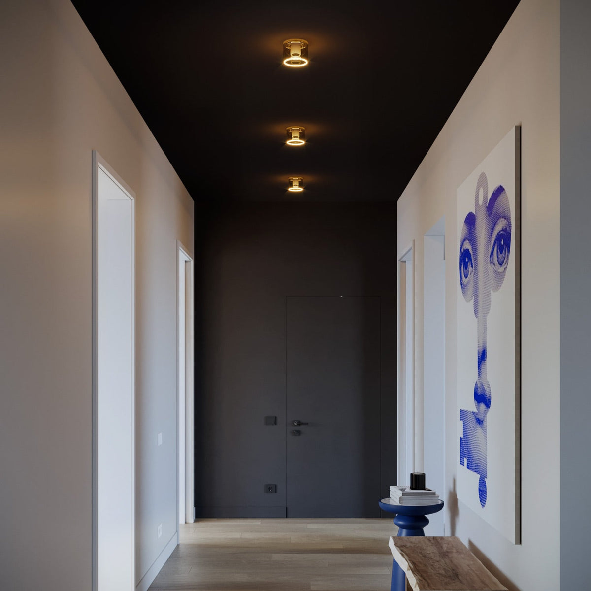 Wandleuchte mit Ghost Mini Smoky-Leuchtmittel - Weiß – Ansicht 4