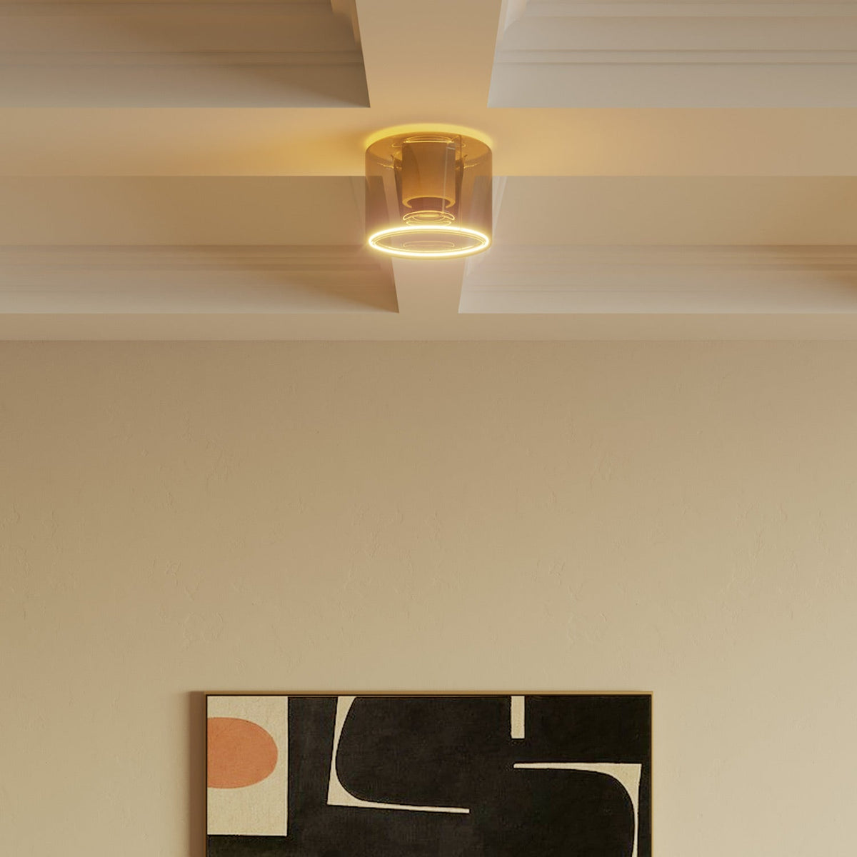 Wandleuchte mit Ghost Mini Smoky-Leuchtmittel - Weiß – Ansicht 3