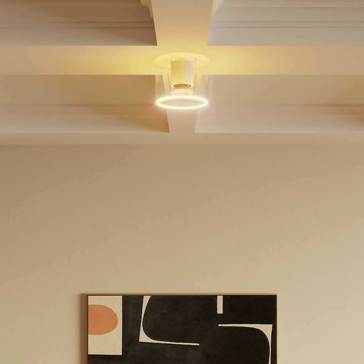 Wandleuchte mit Ghost Mini-Glühlampe transparent – Weiß – Ansicht 3