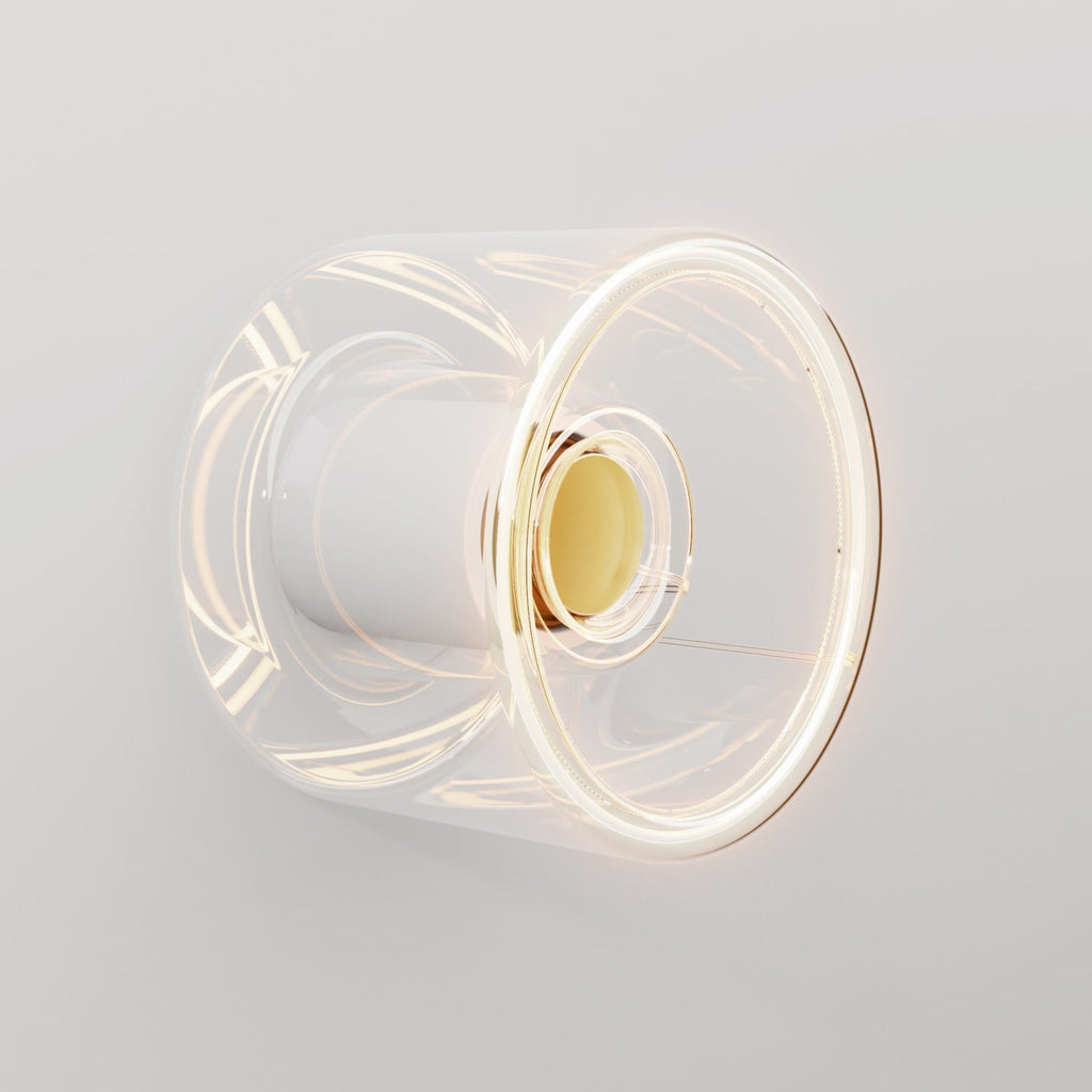 Wandleuchte mit Ghost Mini-Glühlampe transparent – Weiß