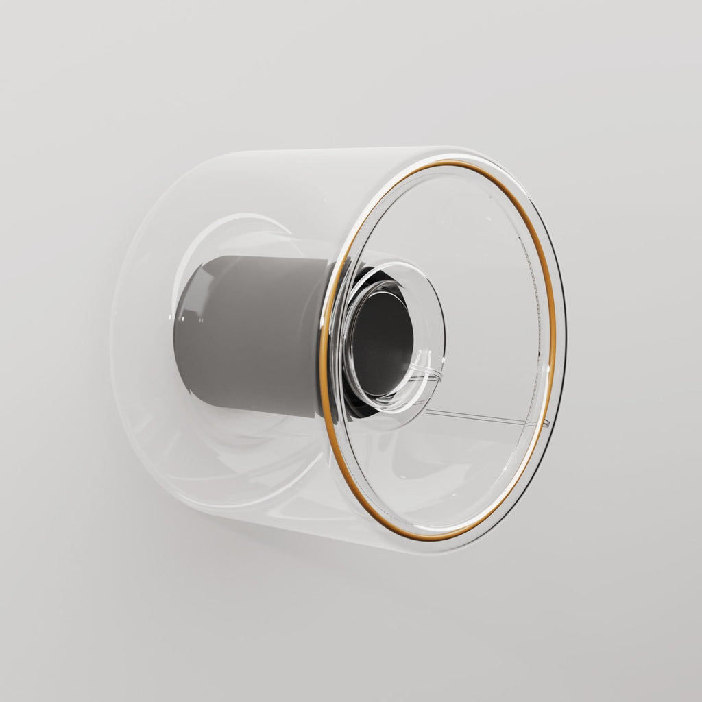 Wandleuchte mit Glühbirne Ghost mini transparent – Schwarz – Ansicht 5