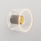 Wandleuchte mit Glühbirne Ghost mini transparent – Schwarz