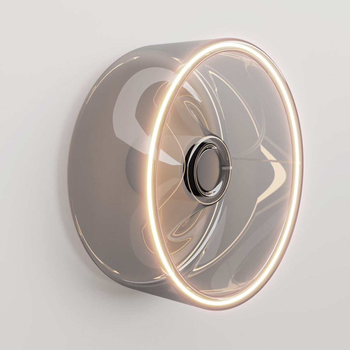 Wandleuchte mit Glühlampe Ghost smoky – Weiß
