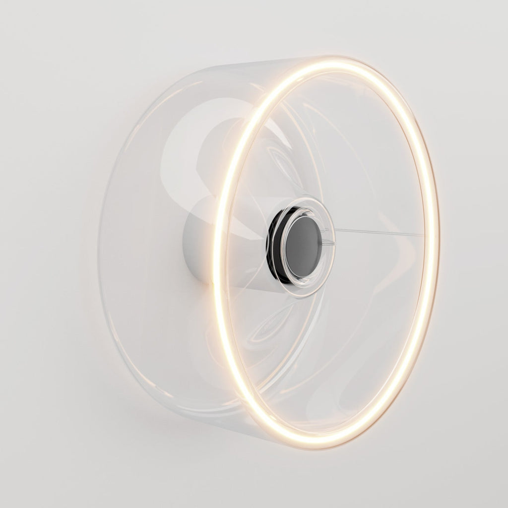 Wandleuchte mit Ghost Klarlampe – Weiß
