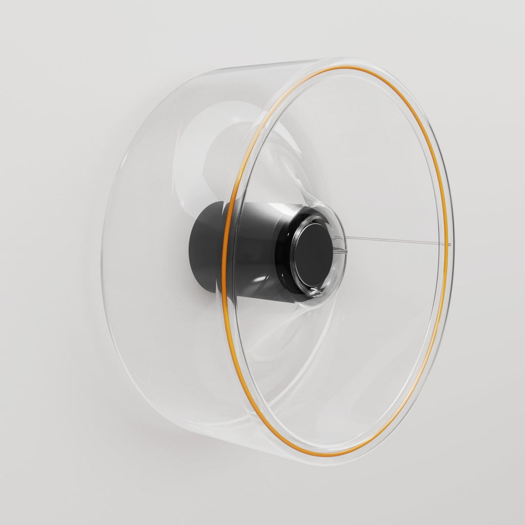 Wandleuchte mit Ghost-Glühbirne transparent - Schwarz – Ansicht 5