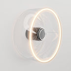 Wandleuchte mit Ghost-Glühbirne transparent - Schwarz