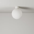 Außenwandleuchte IP44 Weiß und kugelförmiger, bruchsicherer Unbreak-a-Ball-Lampenschirm - IO – Ansicht 6