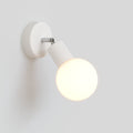 Außenwandleuchte Modulair IP65 mit verstellbarem Gelenk und kugelförmigem, bruchsicherem Unbreak-a-Ball-Lampenschirm - Weiß
