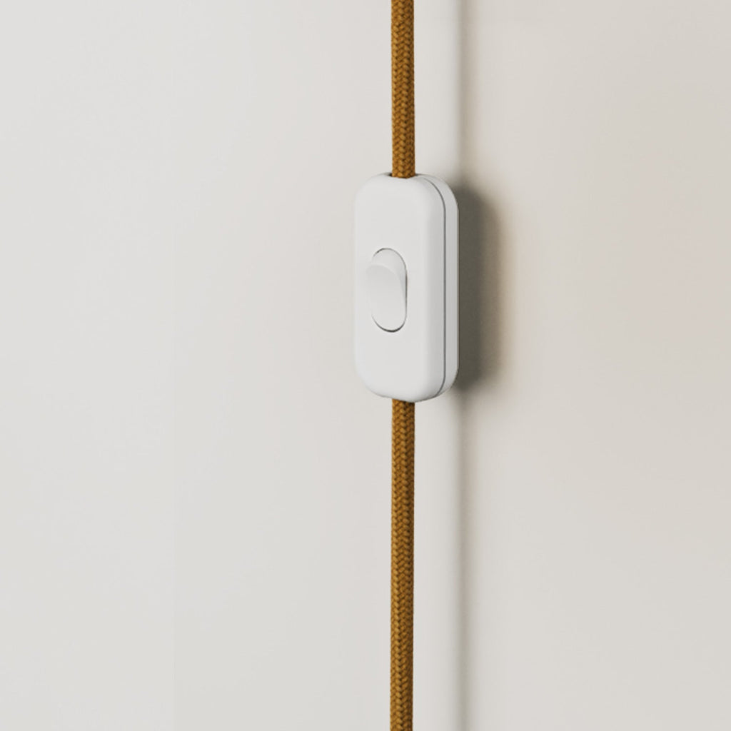 Wandleuchte aus Metall mit 2-poligem Stecker – Weiß – Ansicht 3