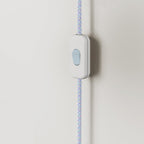 Wandleuchte aus Metall mit zweipoligem Stecker – Zuckerpapier-Blau – Ansicht 3