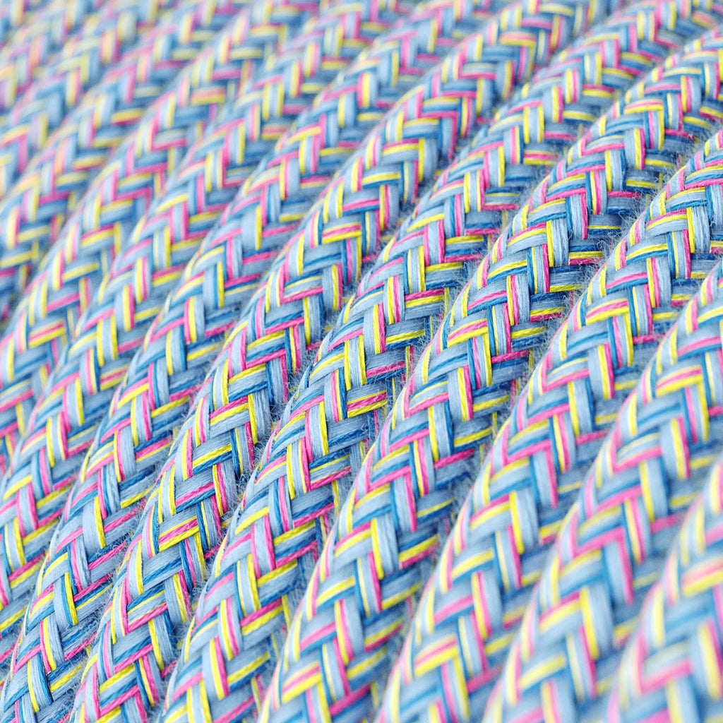 Wandleuchte aus Metall mit zweipoligem Stecker – Zuckerpapier-Blau – Ansicht 4