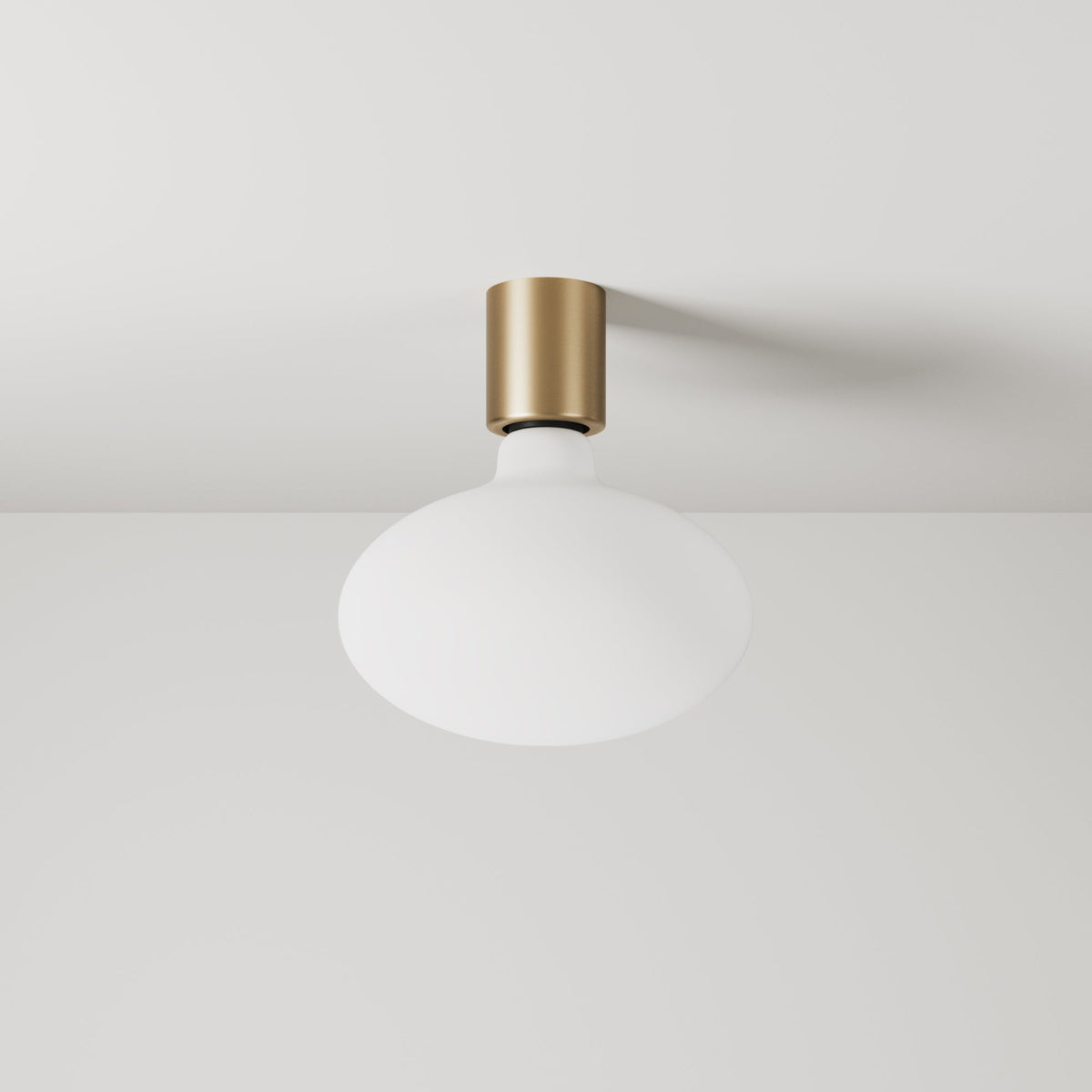 Metall-Wandleuchte mit LED-Glühbirne Ellipse in Porzellanoptik – Satinbronze – Ansicht 5