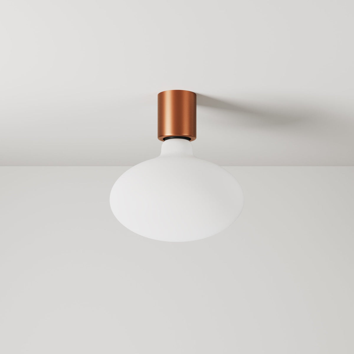 Wandleuchte aus Metall mit Glühbirne LED Ellipse mit Porzellan-Effekt – Satiniertes Kupfer – Ansicht 5