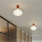 Wandleuchte aus Metall mit Glühbirne LED Ellipse mit Porzellan-Effekt – Satiniertes Kupfer – Ansicht 3