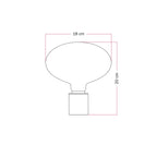 Wandleuchte aus Metall mit Glühbirne LED Ellipse mit Porzellan-Effekt – Satiniertes Kupfer – Ansicht 6