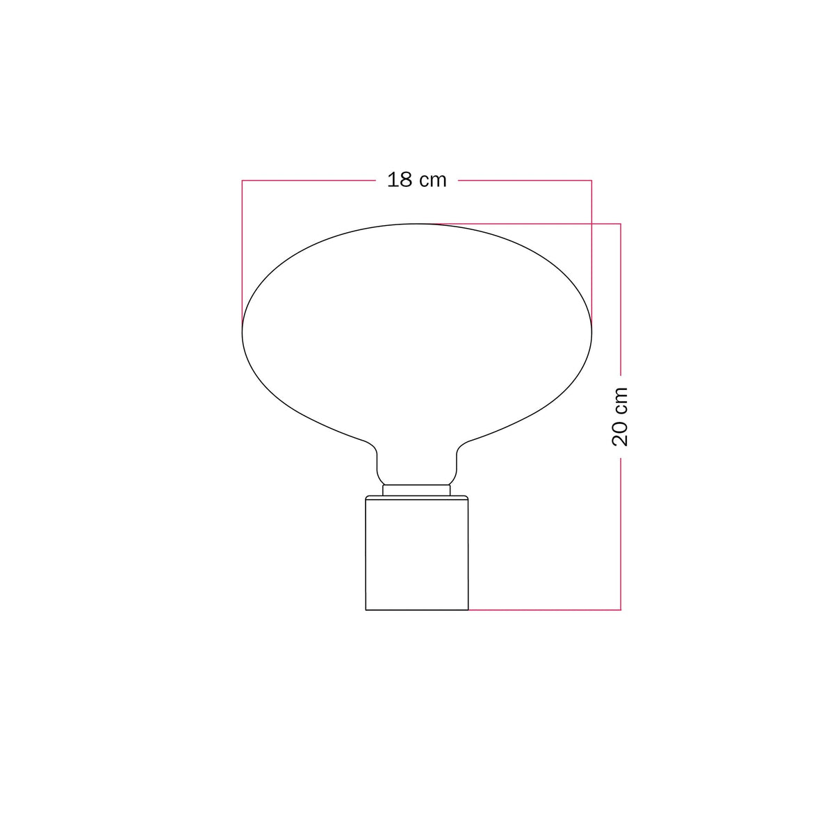 Wandleuchte aus Metall mit Glühbirne LED Ellipse mit Porzellan-Effekt – Satiniertes Kupfer – Ansicht 6