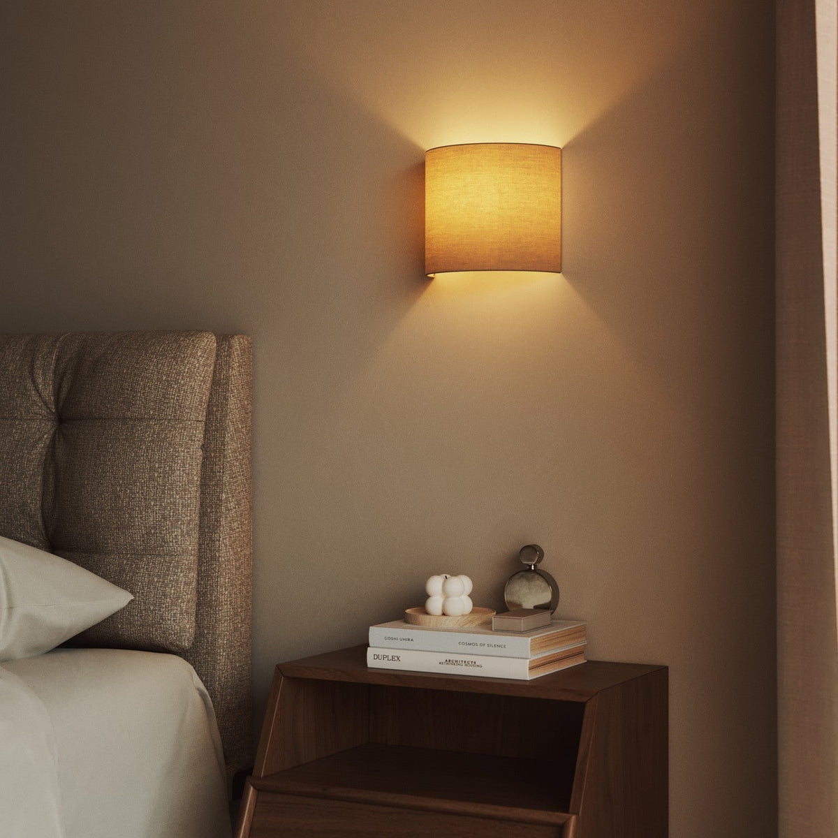 Ventola Wandleuchte mit Stoffschirm Arenal taupe - Made in Italy – Ansicht 2
