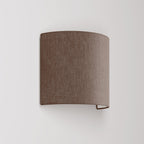 Wandleuchte Ventola mit Stoffschirm Camelot Braun – Made in Italy