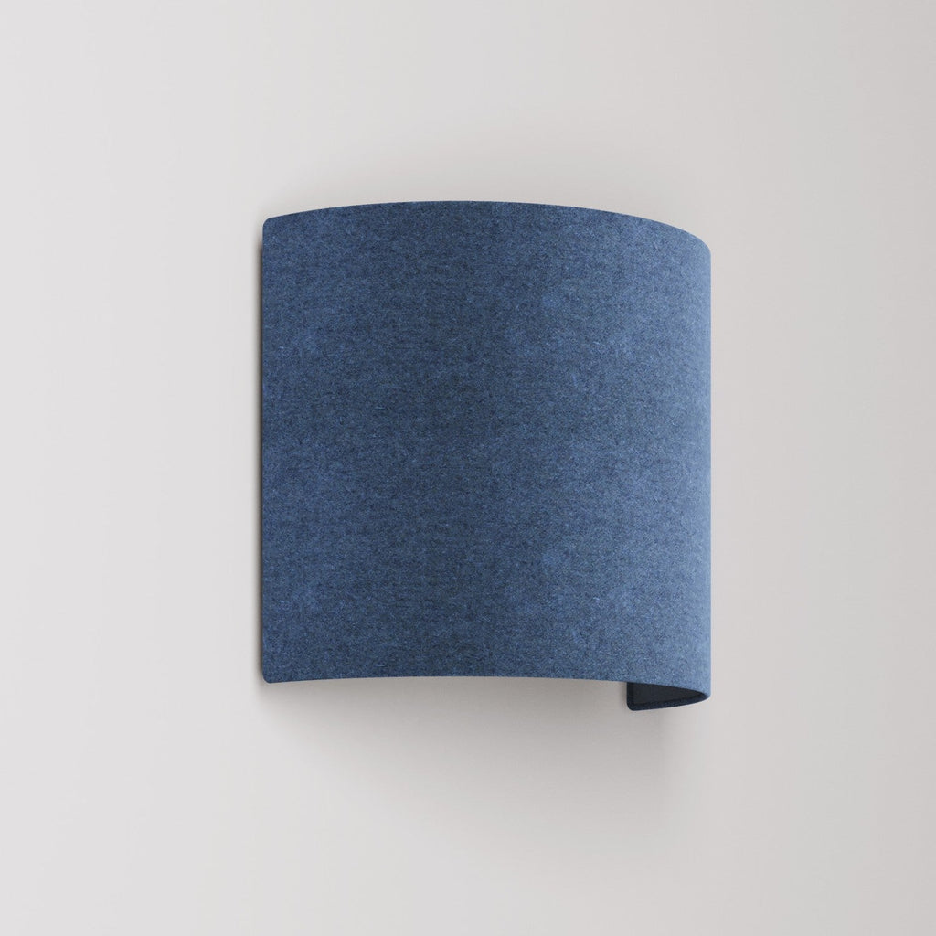 Wandleuchte Ventola mit Stoffschirm – Made in Italy – Wolle Blau