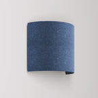 Wandleuchte Ventola mit Stoffschirm – Made in Italy – Wolle Blau