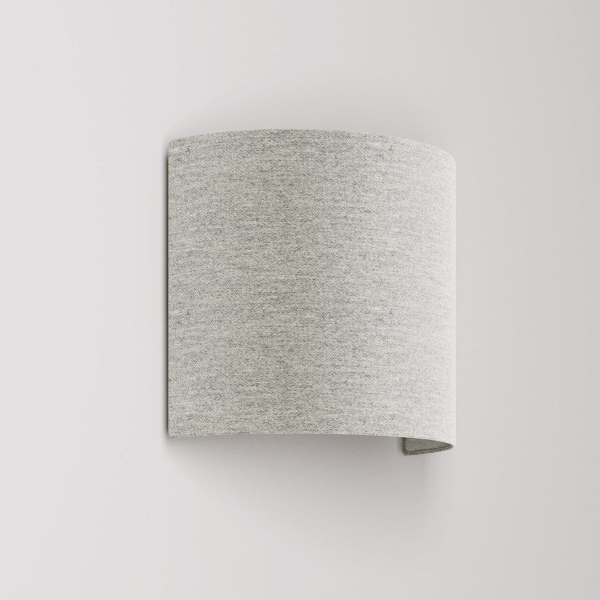 Ventola-Wandleuchte mit Stoffschirm – Made in Italy – Hellgraue Wolle