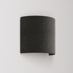 Wandleuchte Ventola mit Stoffschirm – Made in Italy – Dunkelgraue Wolle