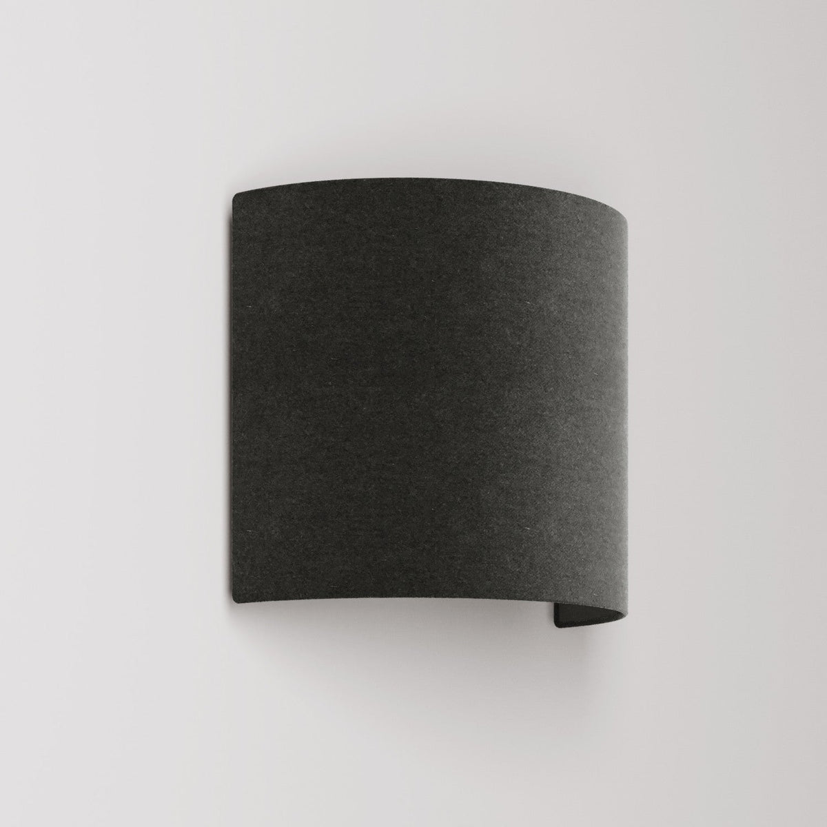 Wandleuchte Ventola mit Stoffschirm – Made in Italy – Dunkelgraue Wolle