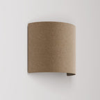Wandleuchte Ventola mit Stoffschirm – Made in Italy – Braune Wolle
