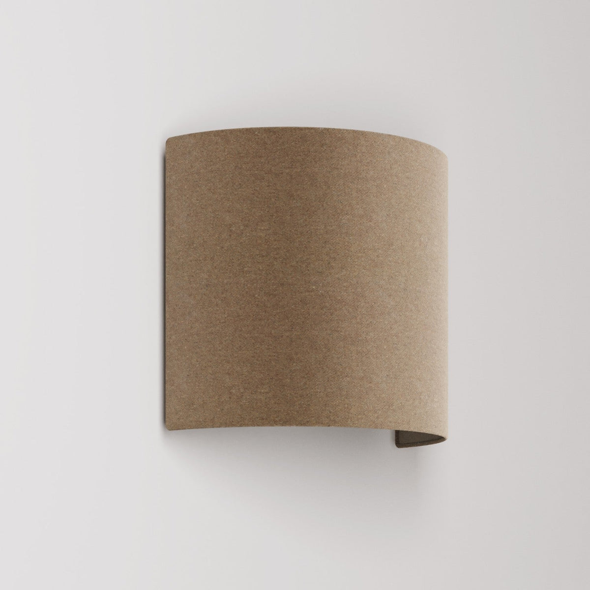 Wandleuchte Ventola mit Stoffschirm – Made in Italy – Braune Wolle