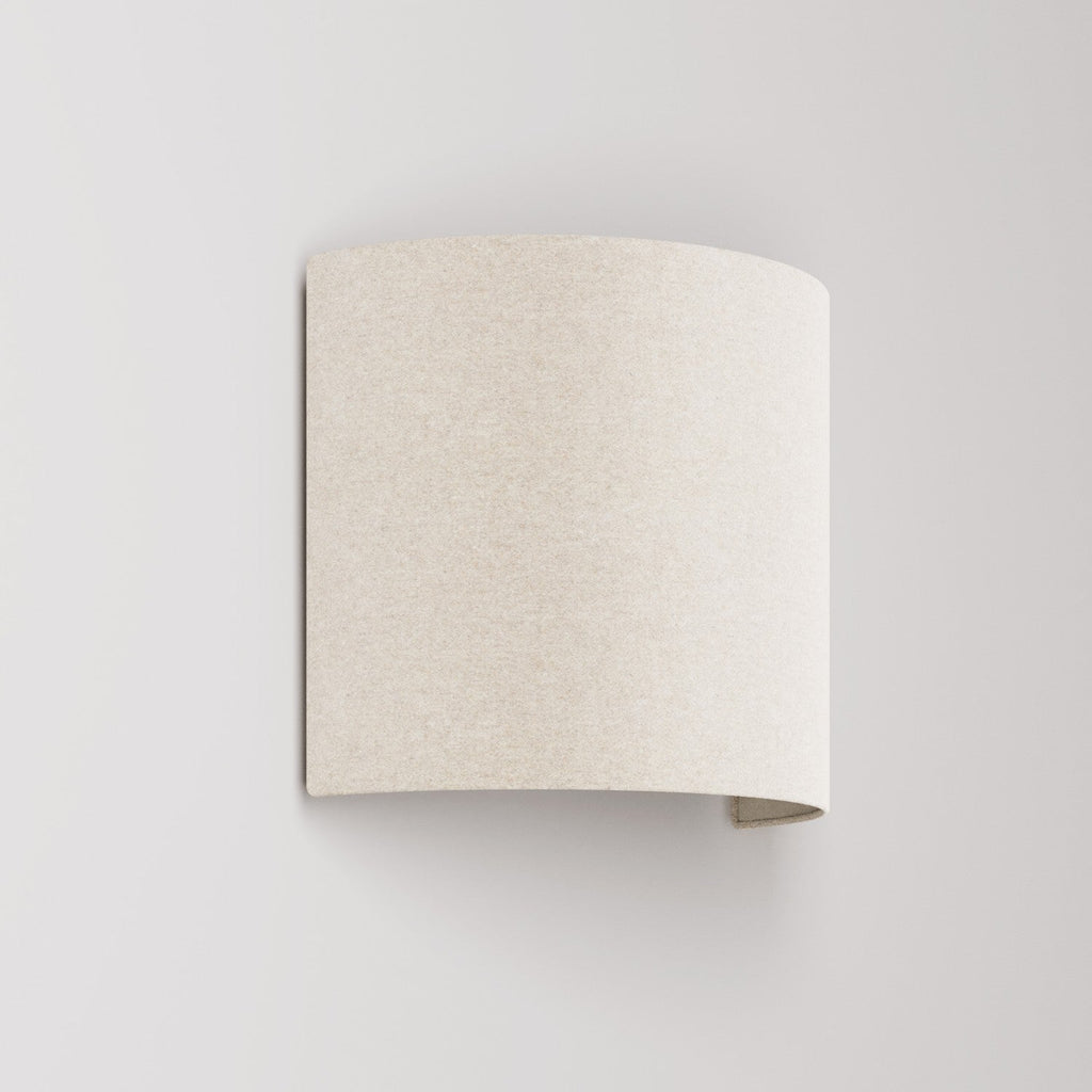 Wandleuchte Ventola mit Lampenschirm aus Stoff – Made in Italy – Wolle Sand