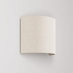 Wandleuchte Ventola mit Lampenschirm aus Stoff – Made in Italy – Wolle Sand
