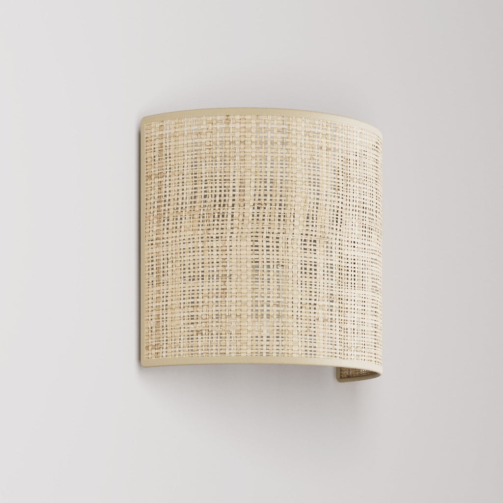 Wandleuchte Ventola mit Stoffschirm – Made in Italy – Raphia