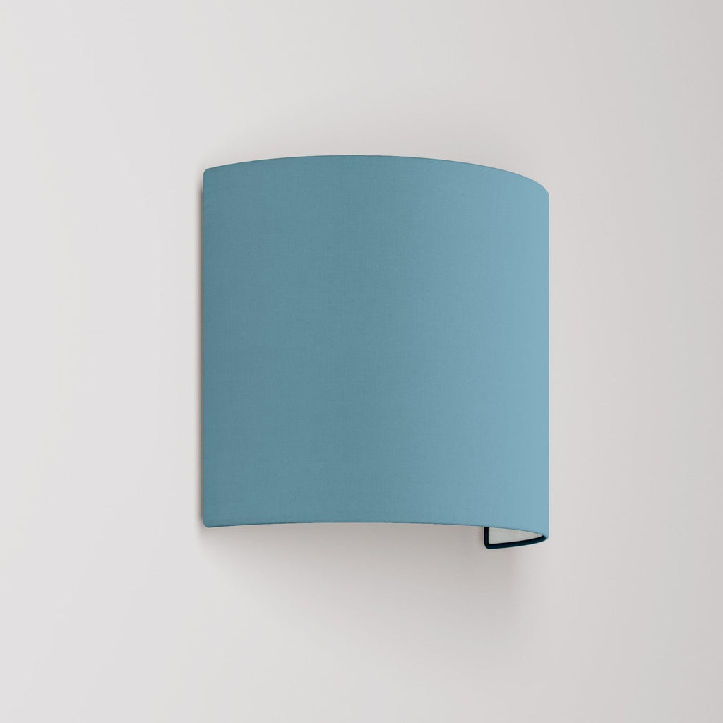 Wandleuchte Ventola mit Schirm aus Stoff Teletta steingraublau – Made in Italy