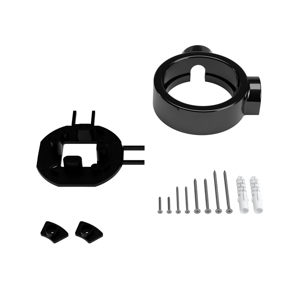 Sockel aus schwarzem Porzellan für Steckdose und Schalter/Wechselschalter, kompatibel mit Creative-Tubes – für 1 bis 4 Ausgänge. – Ansicht 10