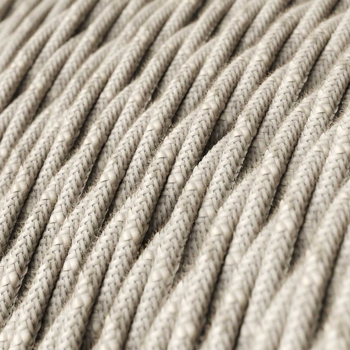 Verkabelung für Lampe mit weißem, geflochtenem Kabel 3 m – Ansicht 2