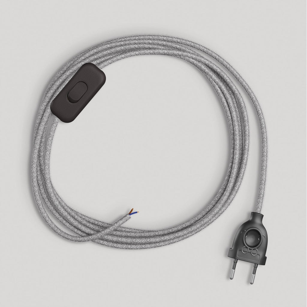Verdrahtung für Lampe mit grauem Leinenkabel 1,80 m – Ansicht 4