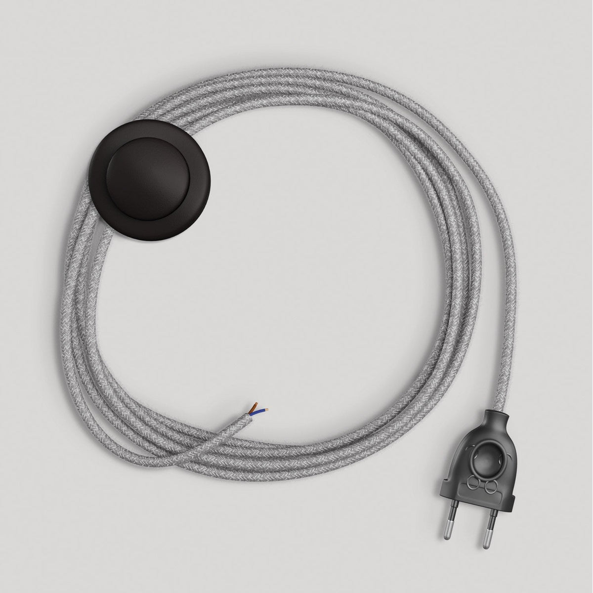 Lampenkabel mit 3 m grauem Leinenkabel – Ansicht 4