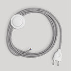 Lampenkabel mit 3 m grauem Leinenkabel