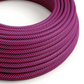 Textilkabel Rosa-Dunkelviolett Vertigo – ERM50 rund 2x0,75 / 3x0,75