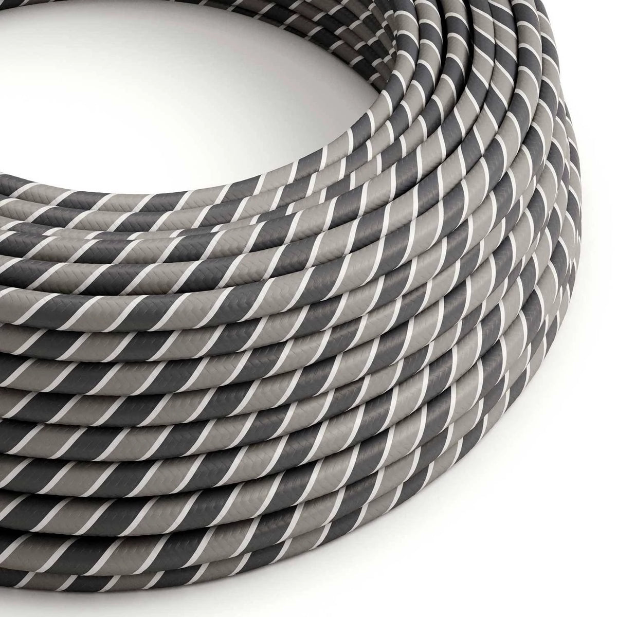 Textilkabel Grau Regimental Vertigo – ERM44 rund 2x0,75 / 3x0,75