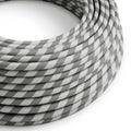 Textilkabel Silber-Grau Vertigo – ERM55 rund 2x0,75 / 3x0,75